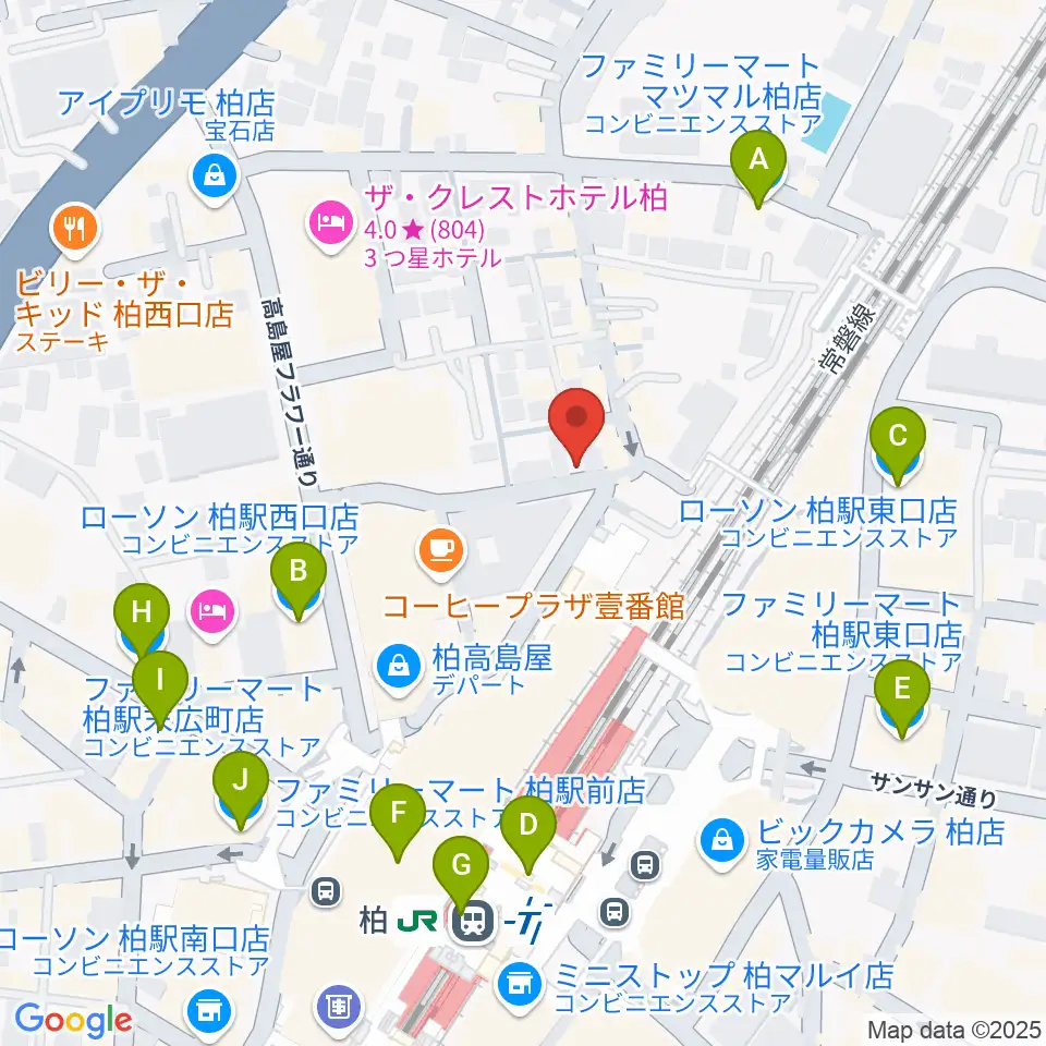 清水尚志ヴァイオリン教室周辺のコンビニエンスストア一覧地図