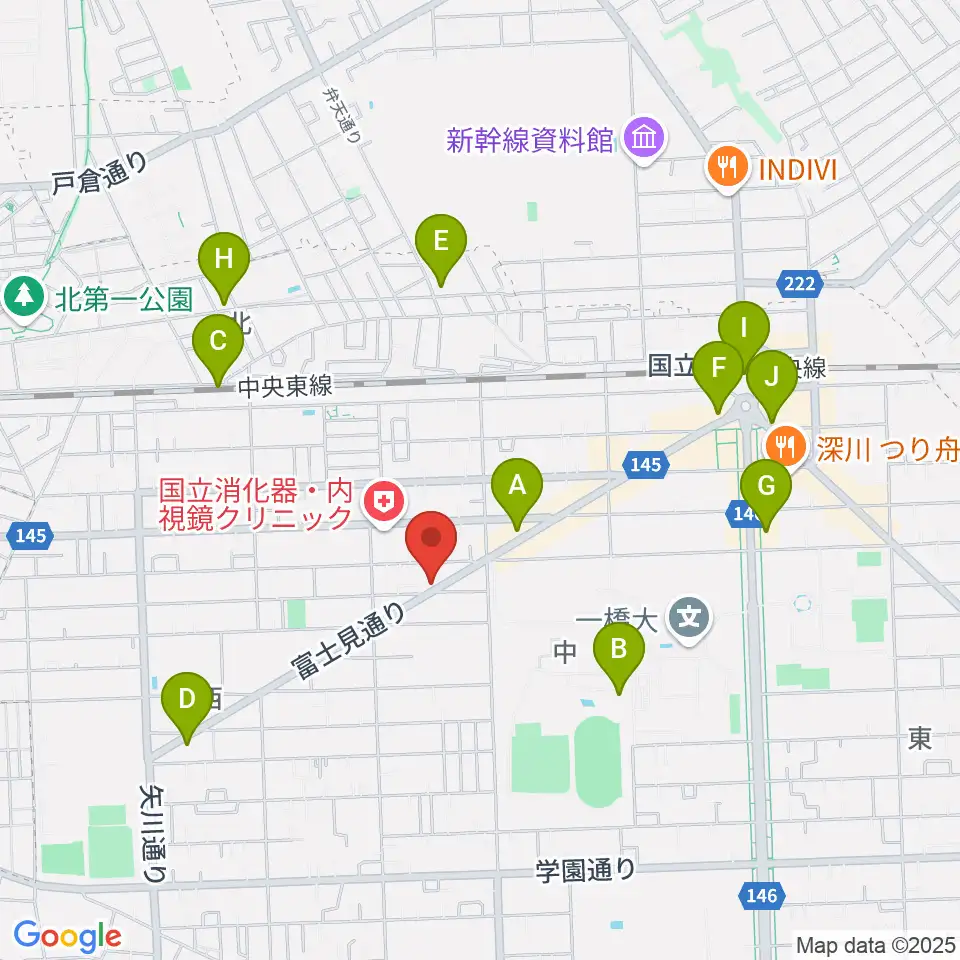 スズキ・メソード国立教室周辺のコンビニエンスストア一覧地図