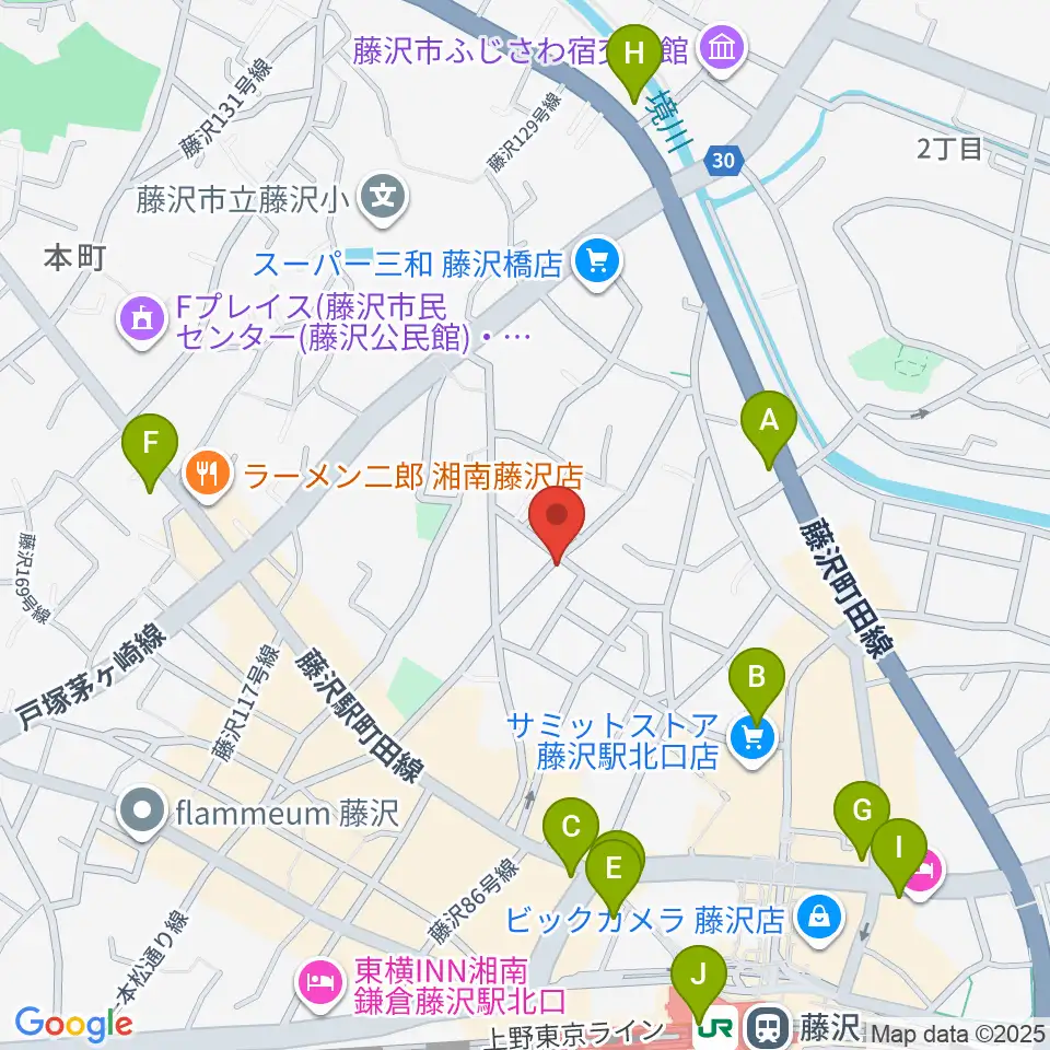 どるちぇ音楽教室レンタルスタジオ周辺のコンビニエンスストア一覧地図