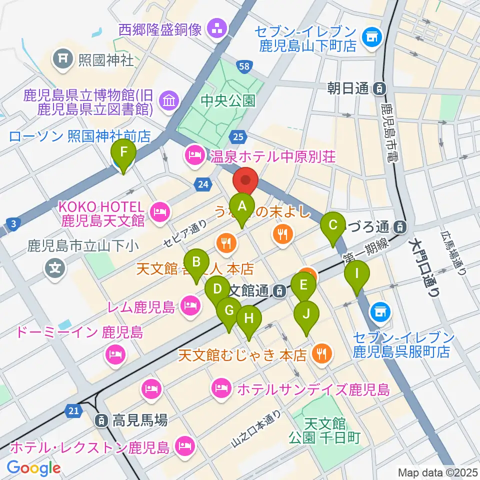 IFF STUDIO周辺のコンビニエンスストア一覧地図