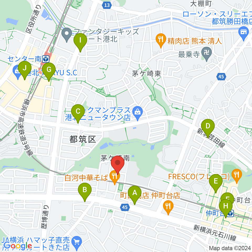 エルフラット本店レンタルスタジオ周辺のコンビニエンスストア一覧地図