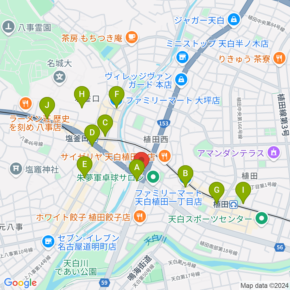 第一楽器 植田店周辺のコンビニエンスストア一覧地図