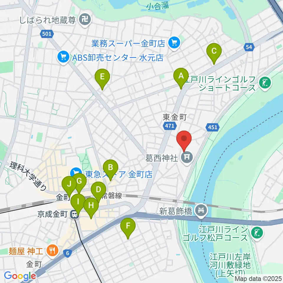 うえのおんがくじゅく かなまち周辺のコンビニエンスストア一覧地図