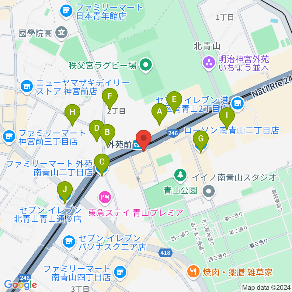 ココデシカ周辺のコンビニエンスストア一覧地図