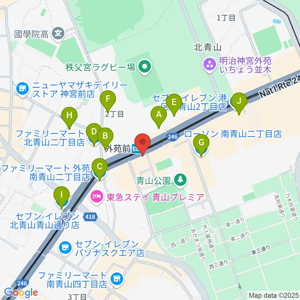ココデシカ周辺のコンビニエンスストア一覧地図