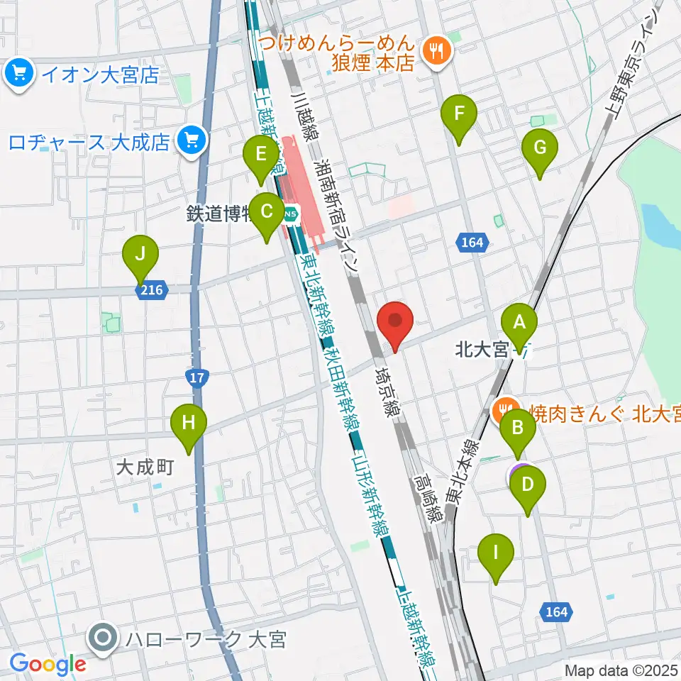 パンダスタジオさいたま周辺のコンビニエンスストア一覧地図