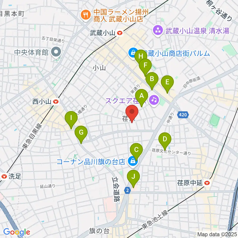 スタジオエルヴール周辺のコンビニエンスストア一覧地図