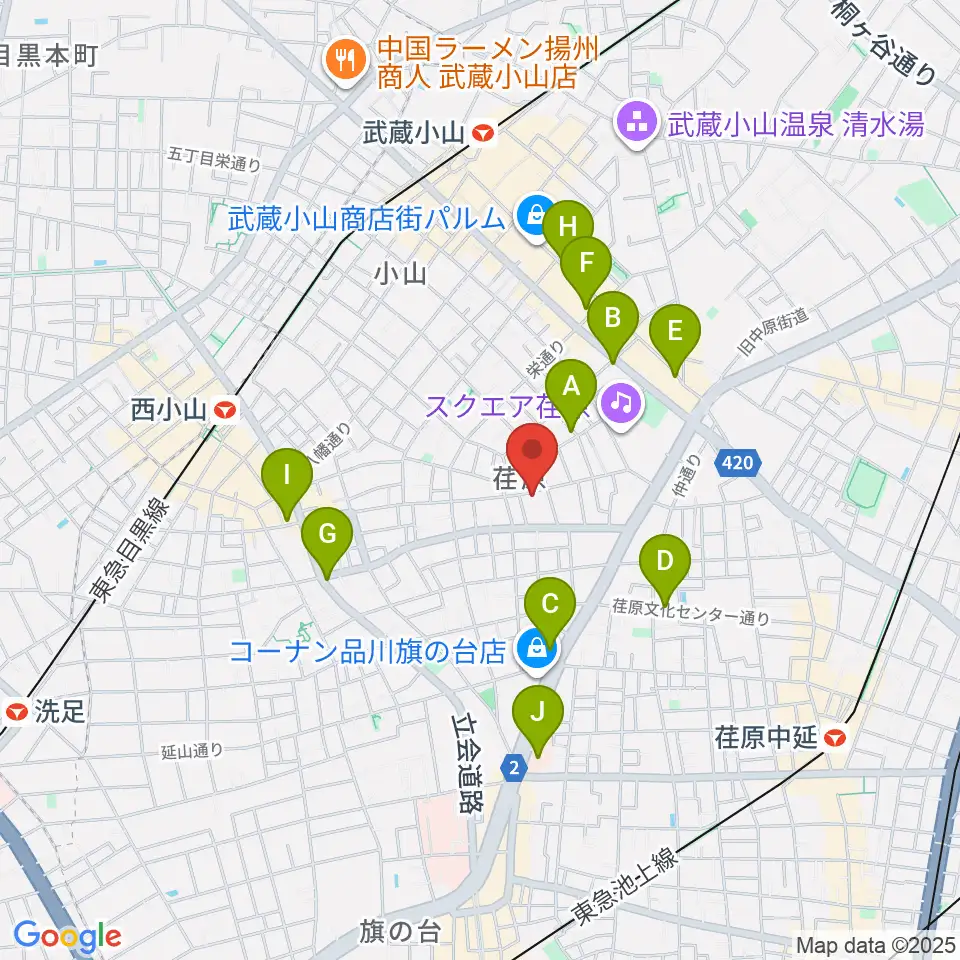 スタジオエルヴール周辺のコンビニエンスストア一覧地図