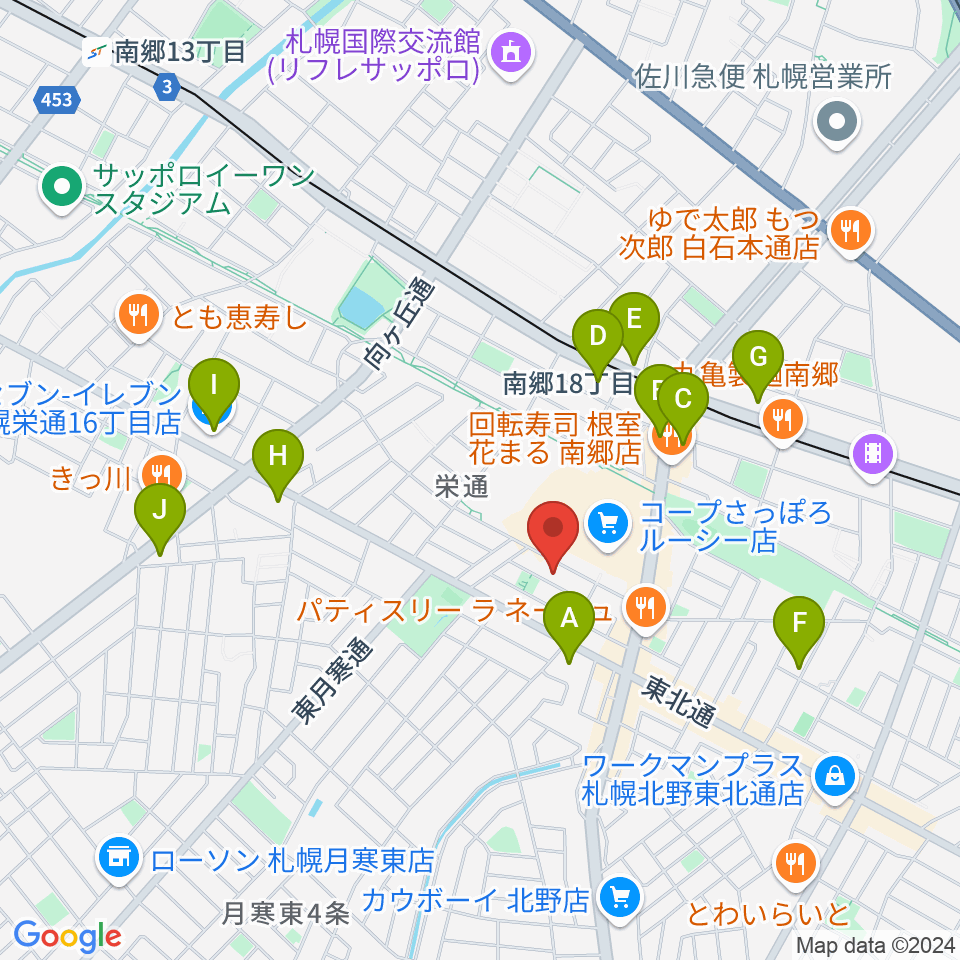 井上ピアノ調律事務所周辺のコンビニエンスストア一覧地図