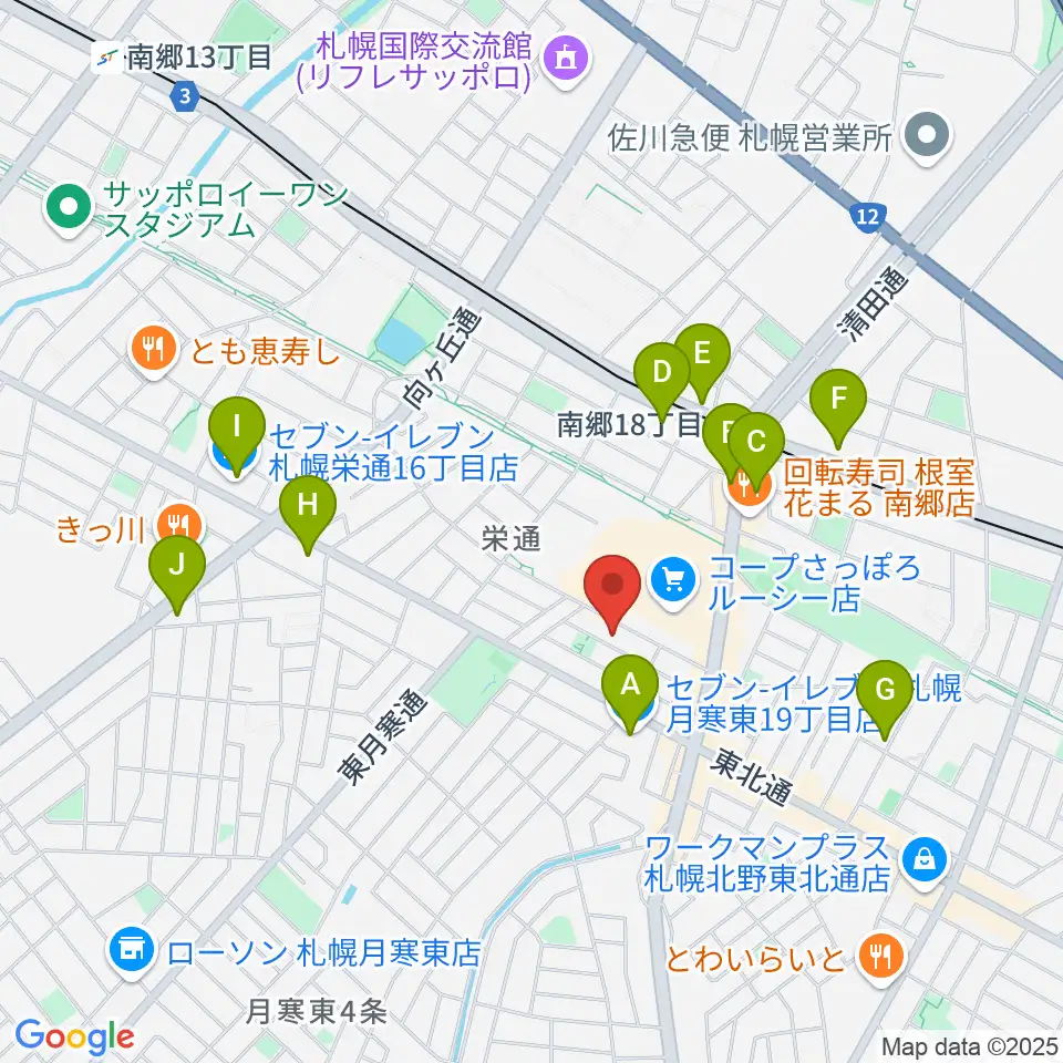 井上ピアノ調律事務所周辺のコンビニエンスストア一覧地図