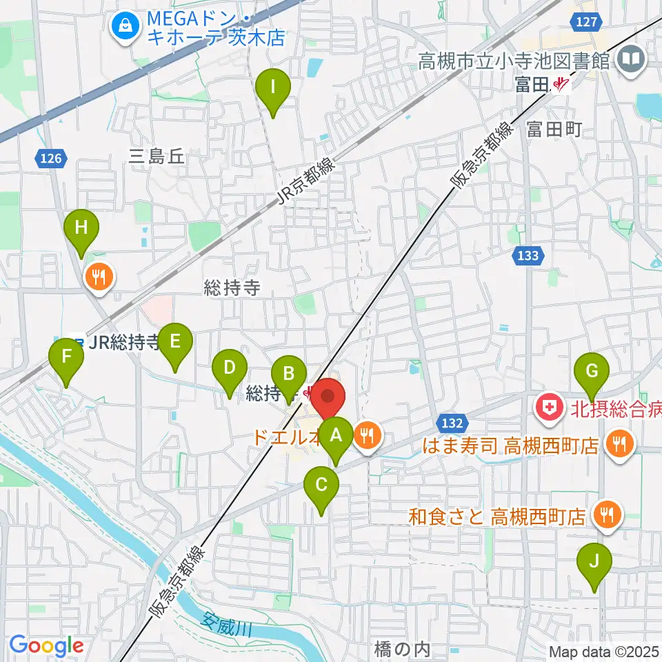 アマービレ楽器周辺のコンビニエンスストア一覧地図
