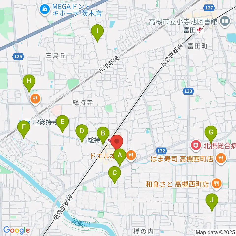 アマービレ楽器周辺のコンビニエンスストア一覧地図
