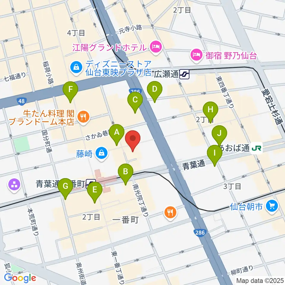BIGBOSS仙台周辺のコンビニエンスストア一覧地図