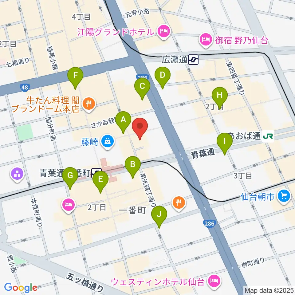 BIGBOSS仙台周辺のコンビニエンスストア一覧地図