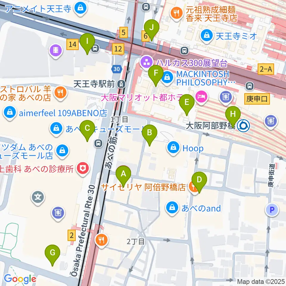 ワタナベ楽器店 音楽館周辺のコンビニエンスストア一覧地図