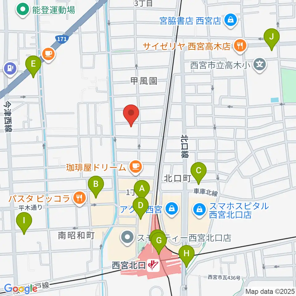 フェリーチェ音楽院周辺のコンビニエンスストア一覧地図