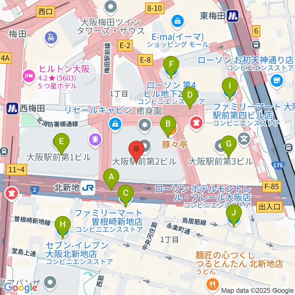 三木楽器ドラムセンター周辺のコンビニエンスストア一覧地図