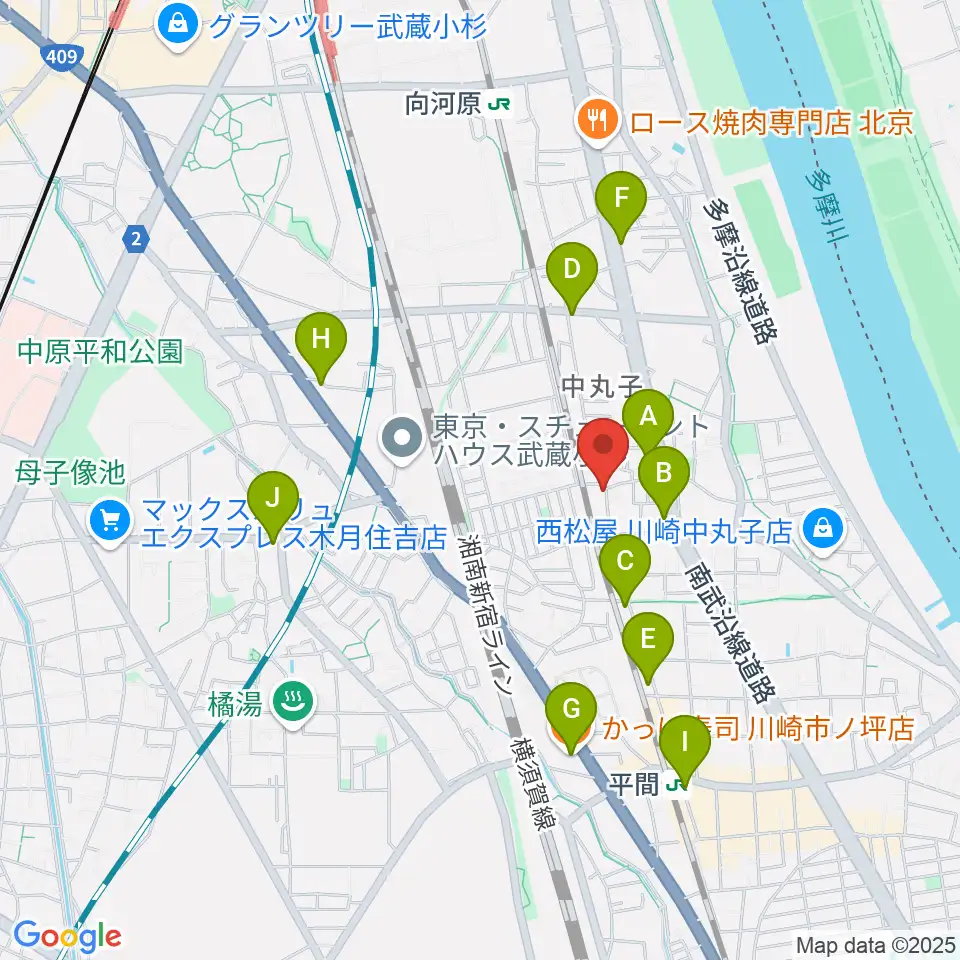 京浜楽器本社周辺のコンビニエンスストア一覧地図