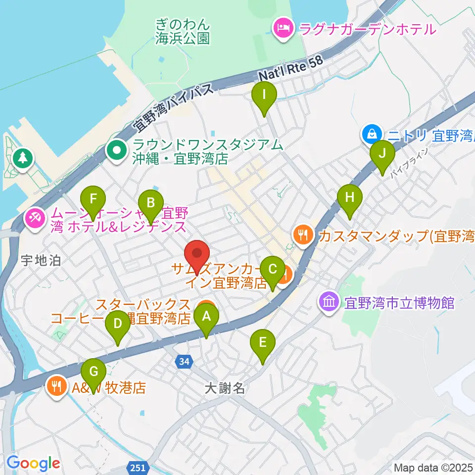 ピアノ教室にじいろミュージックスクール周辺のコンビニエンスストア一覧地図