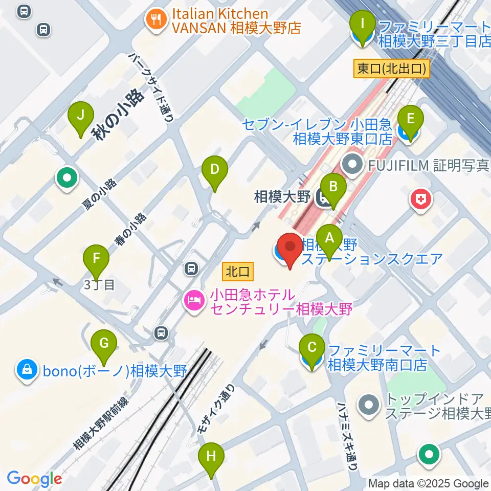 山野楽器 相模大野ステーションスクエア店周辺のコンビニエンスストア一覧地図