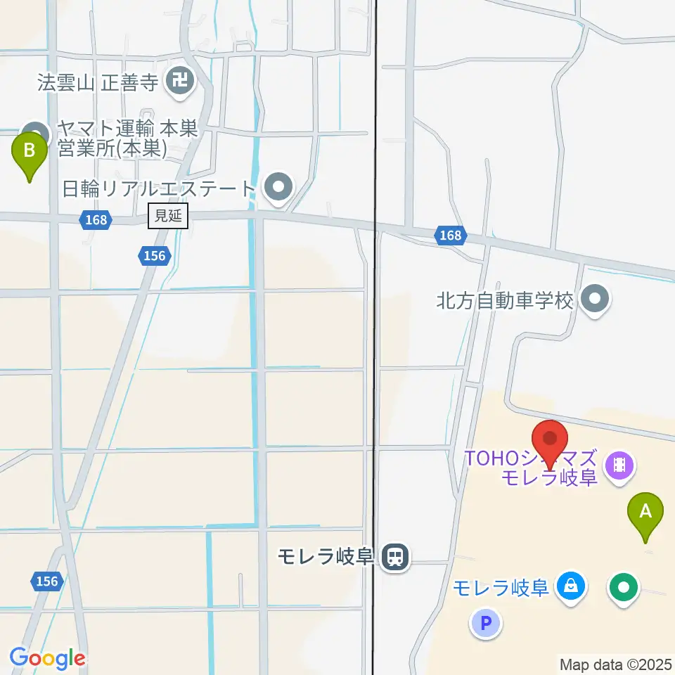 島村楽器モレラ岐阜店周辺のコンビニエンスストア一覧地図