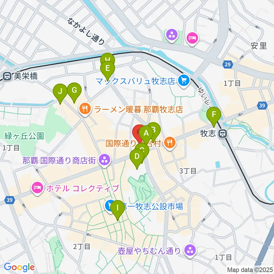 沖縄Output周辺のコンビニエンスストア一覧地図