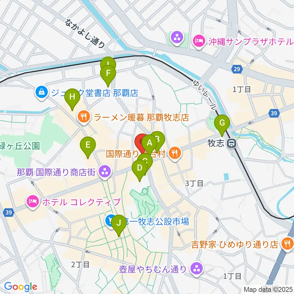 沖縄Output周辺のコンビニエンスストア一覧地図