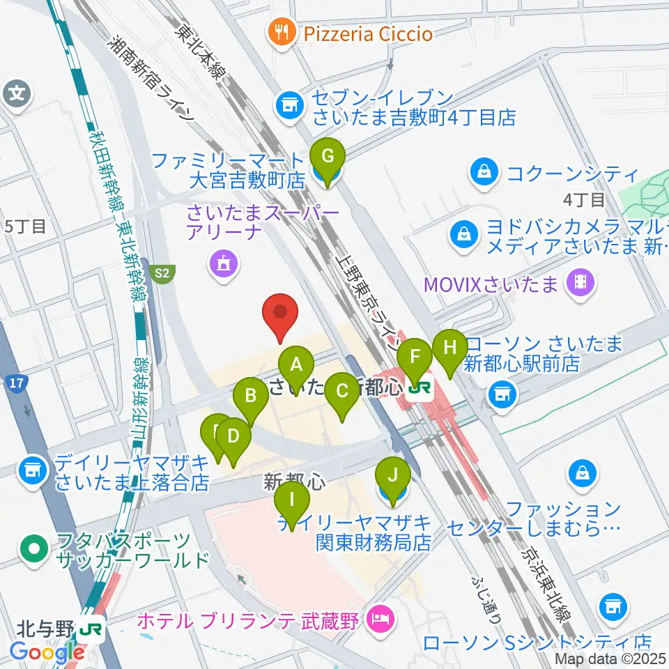 TOIRO周辺のコンビニエンスストア一覧地図