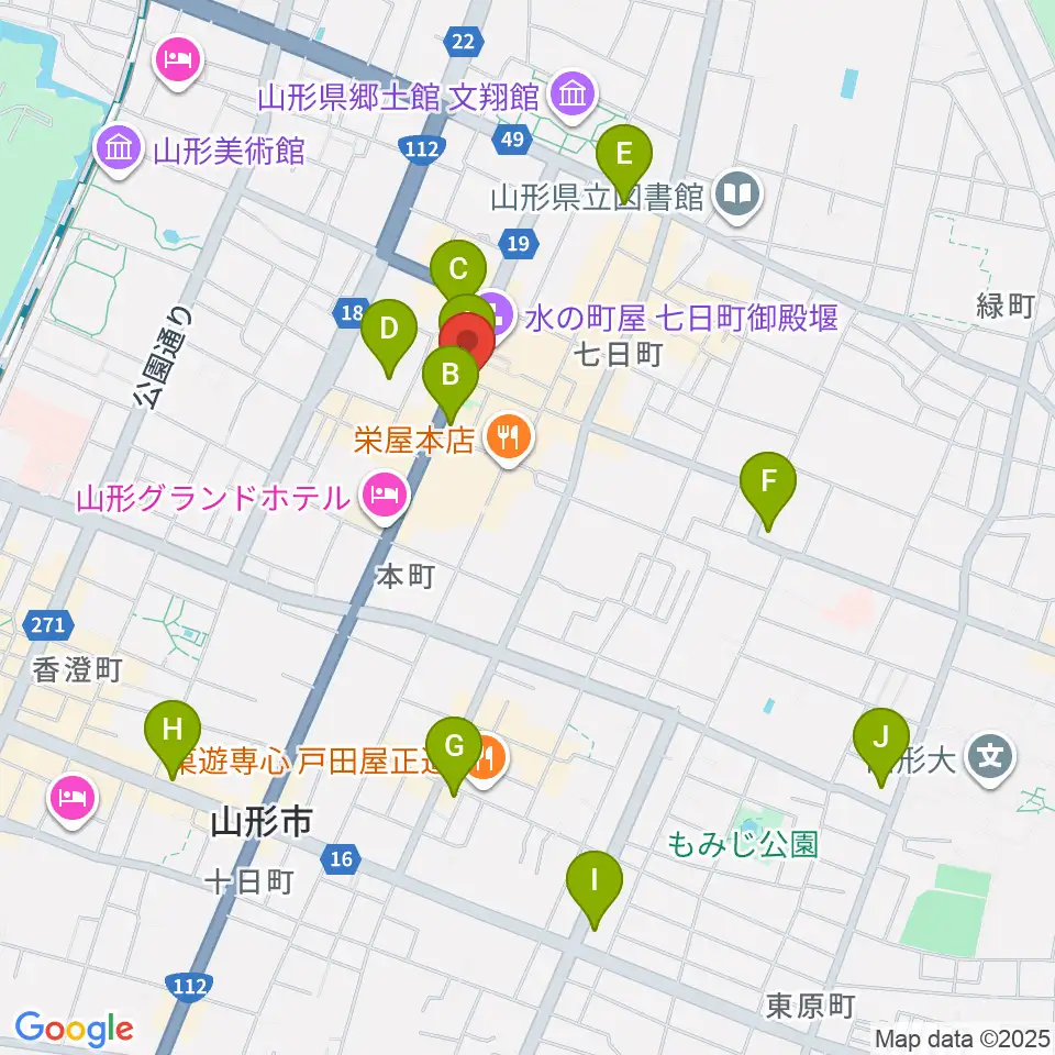 富岡本店周辺のコンビニエンスストア一覧地図