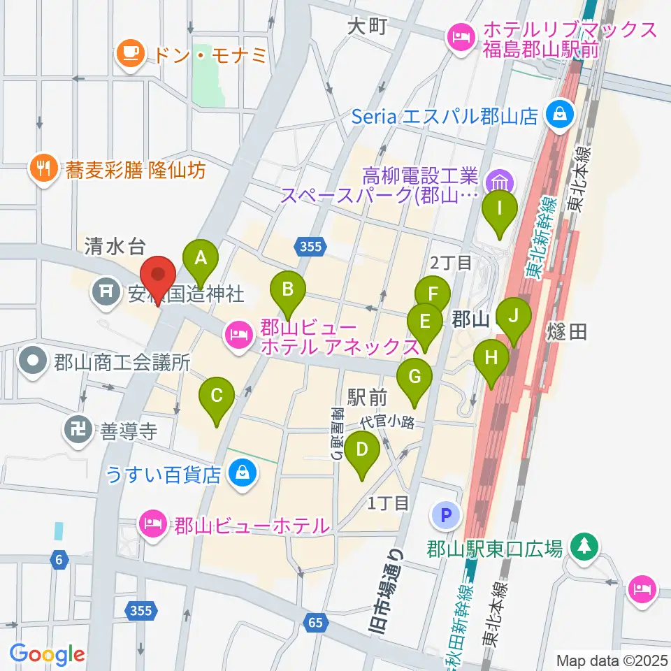 十字屋楽器周辺のコンビニエンスストア一覧地図