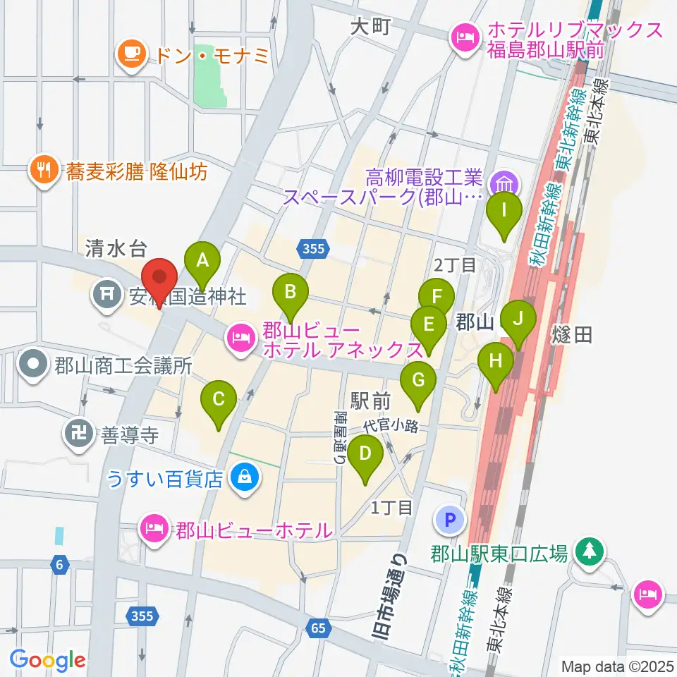 十字屋楽器周辺のコンビニエンスストア一覧地図