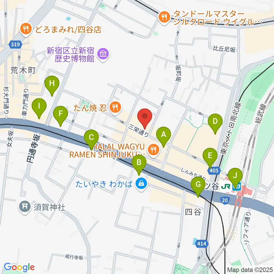 四ツ谷サウンドクリークドッポ周辺のコンビニエンスストア一覧地図