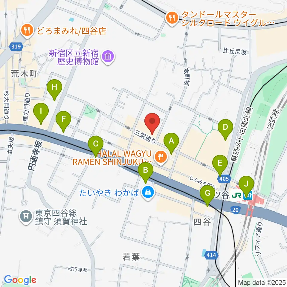四ツ谷サウンドクリークドッポ周辺のコンビニエンスストア一覧地図