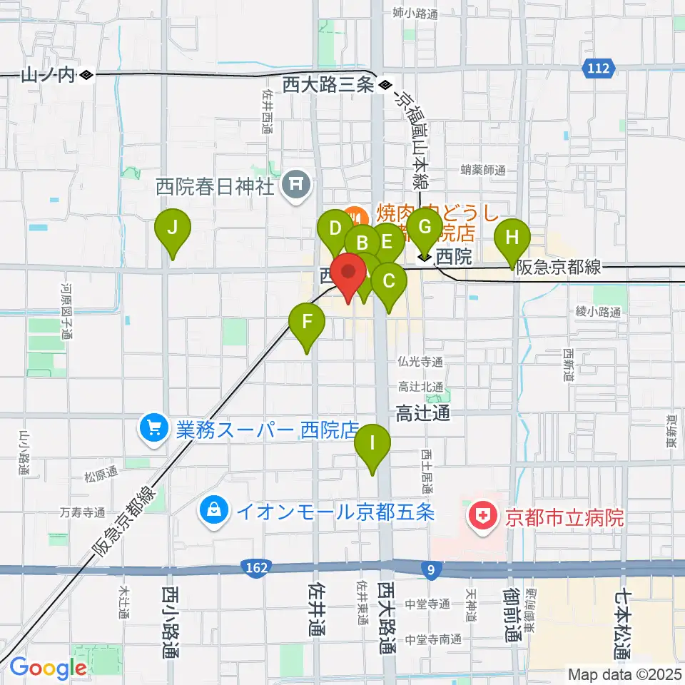 京都GATTACA周辺のコンビニエンスストア一覧地図