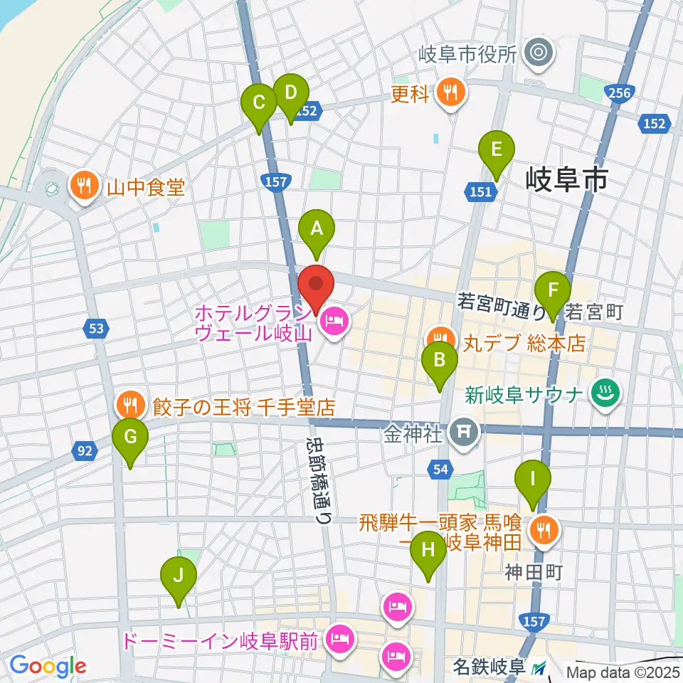 柳ヶ瀬アンツ周辺のコンビニエンスストア一覧地図