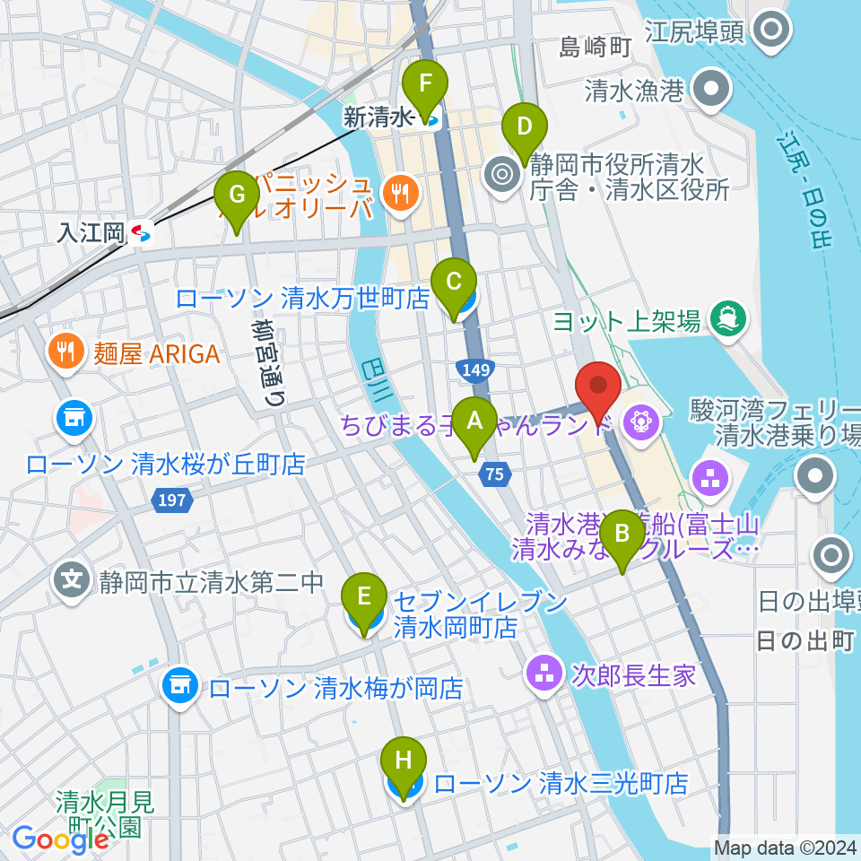 SOUND SHOWER ark周辺のコンビニエンスストア一覧地図