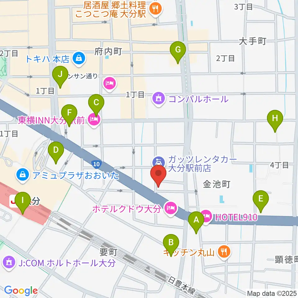 大分DRUM Be-0周辺のコンビニエンスストア一覧地図