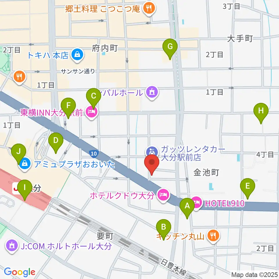 大分DRUM Be-0周辺のコンビニエンスストア一覧地図