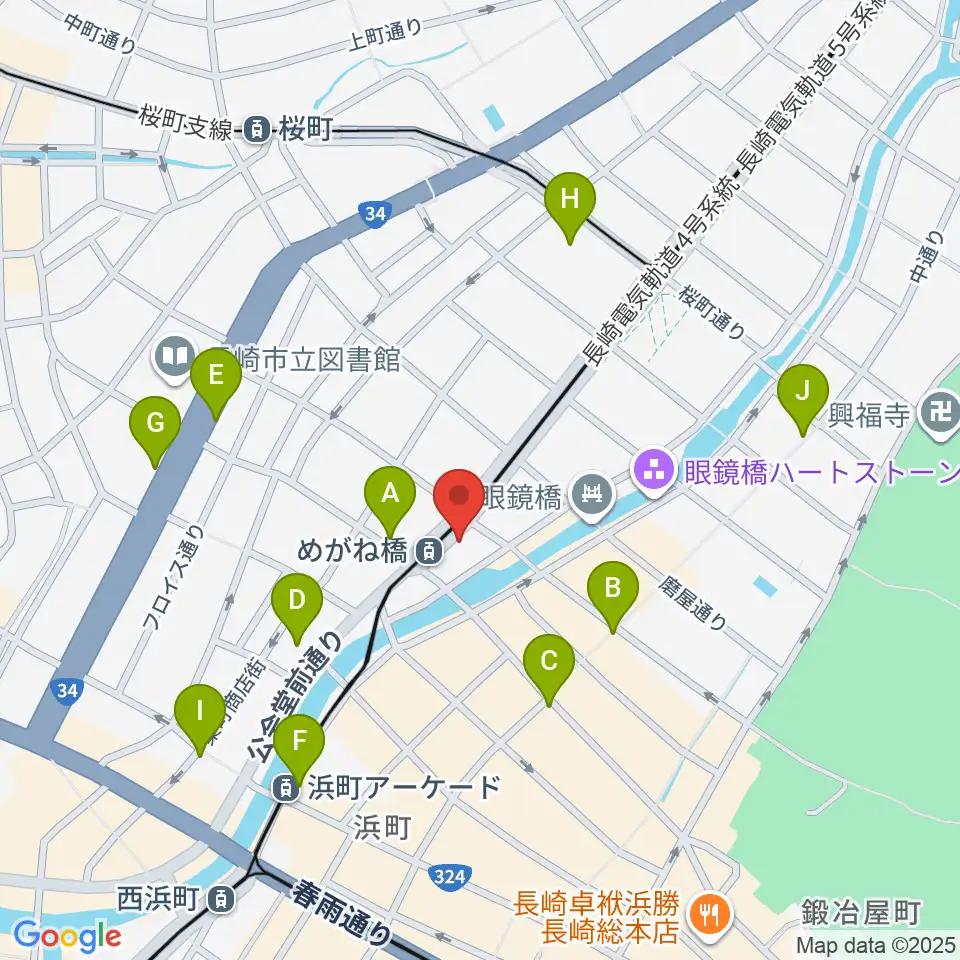 長崎DRUM Be-7周辺のコンビニエンスストア一覧地図