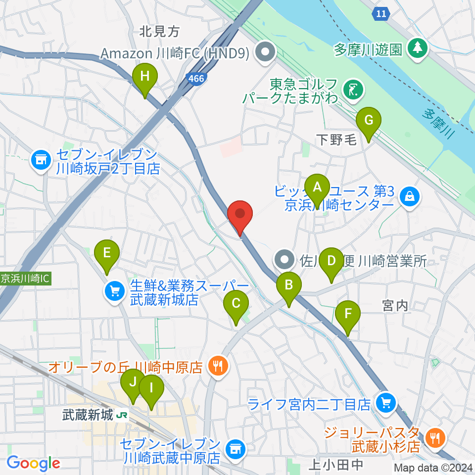 サンフォニックス周辺のコンビニエンスストア一覧地図