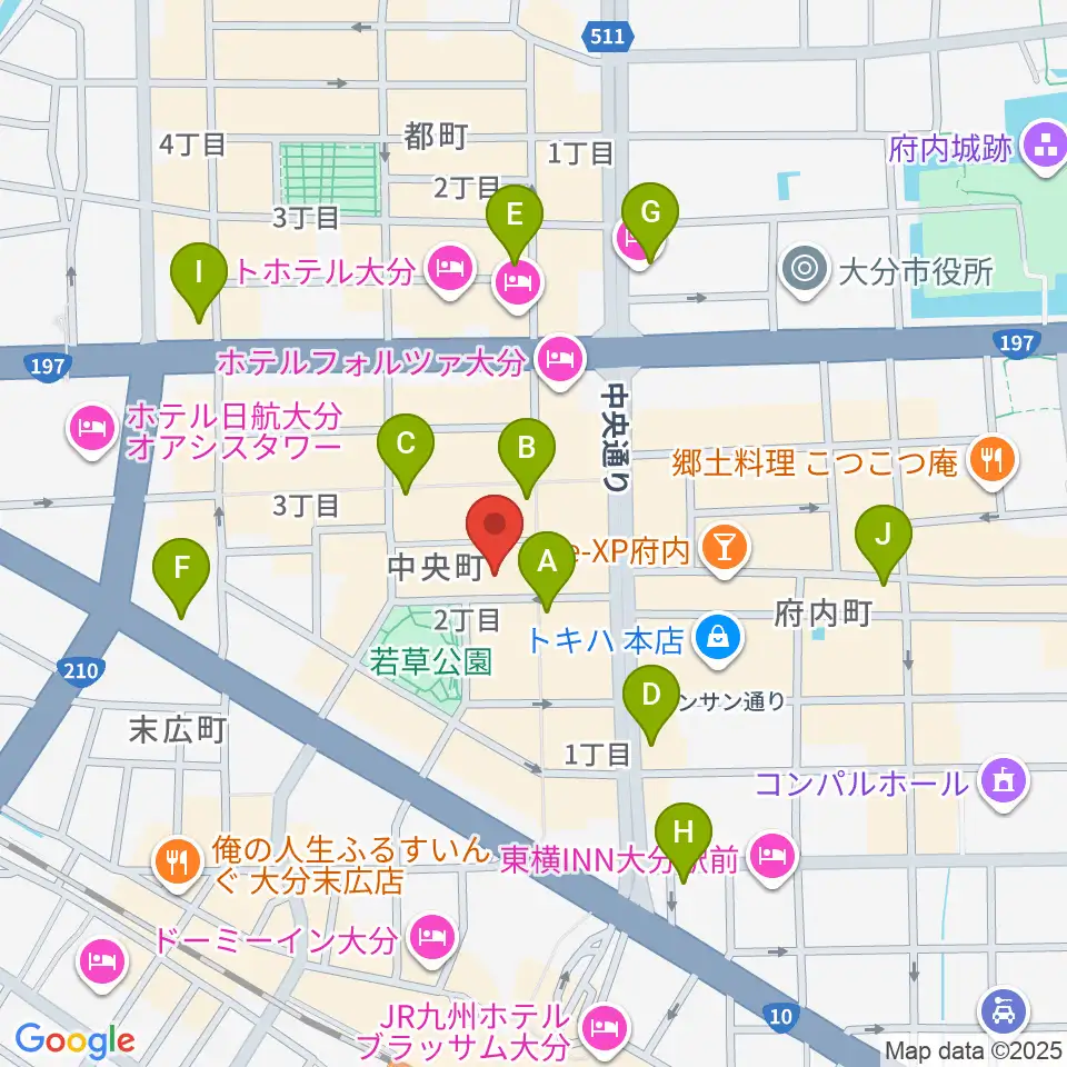 AT HALL周辺のコンビニエンスストア一覧地図
