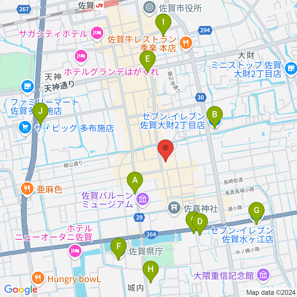 佐賀市文化交流プラザ交流センター周辺のコンビニエンスストア一覧地図