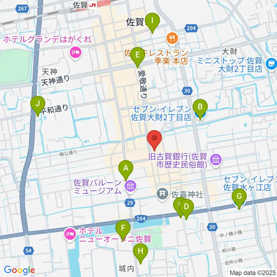 佐賀市文化交流プラザ交流センター周辺のコンビニエンスストア一覧地図