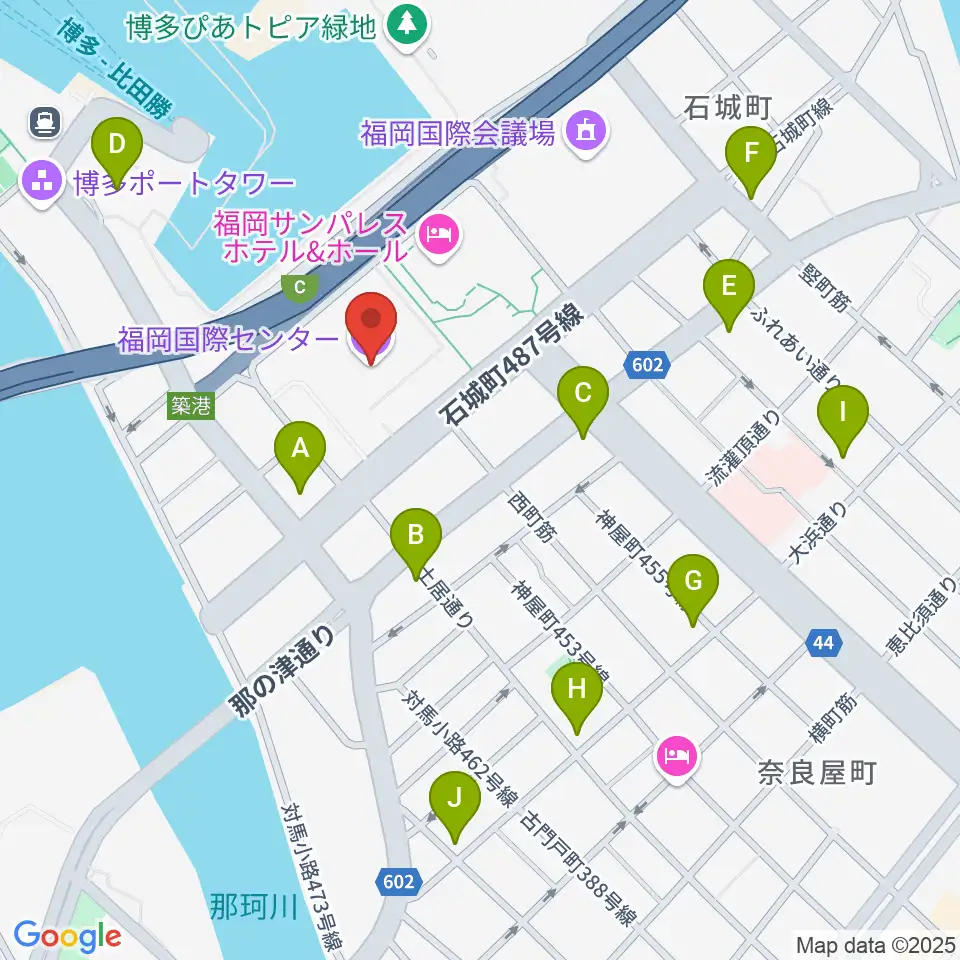 福岡国際センター周辺のコンビニエンスストア一覧地図
