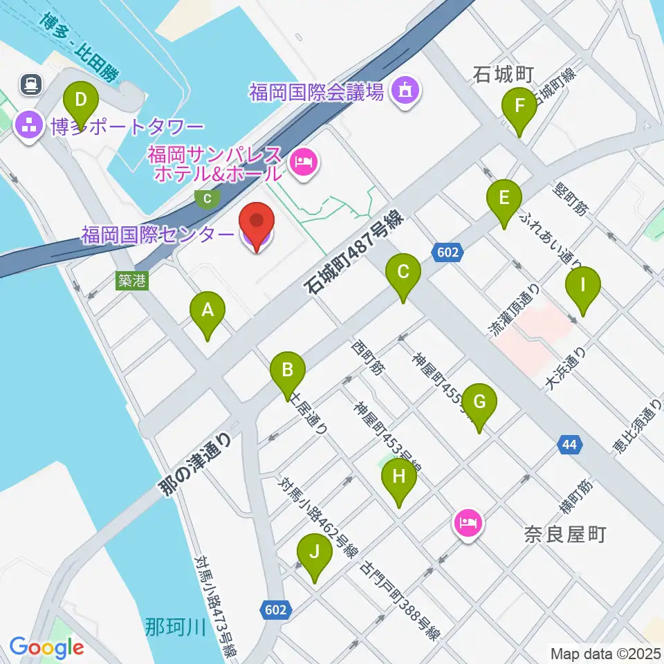 福岡国際センター周辺のコンビニエンスストア一覧地図