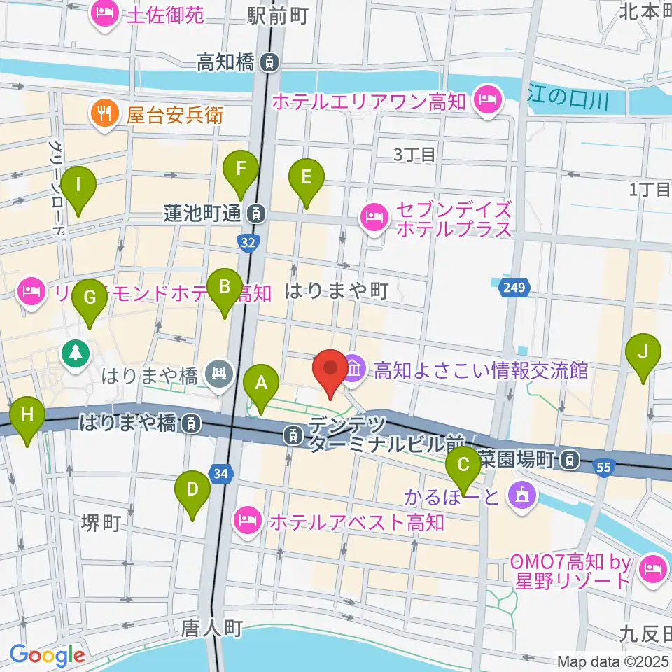 BeeStation周辺のコンビニエンスストア一覧地図