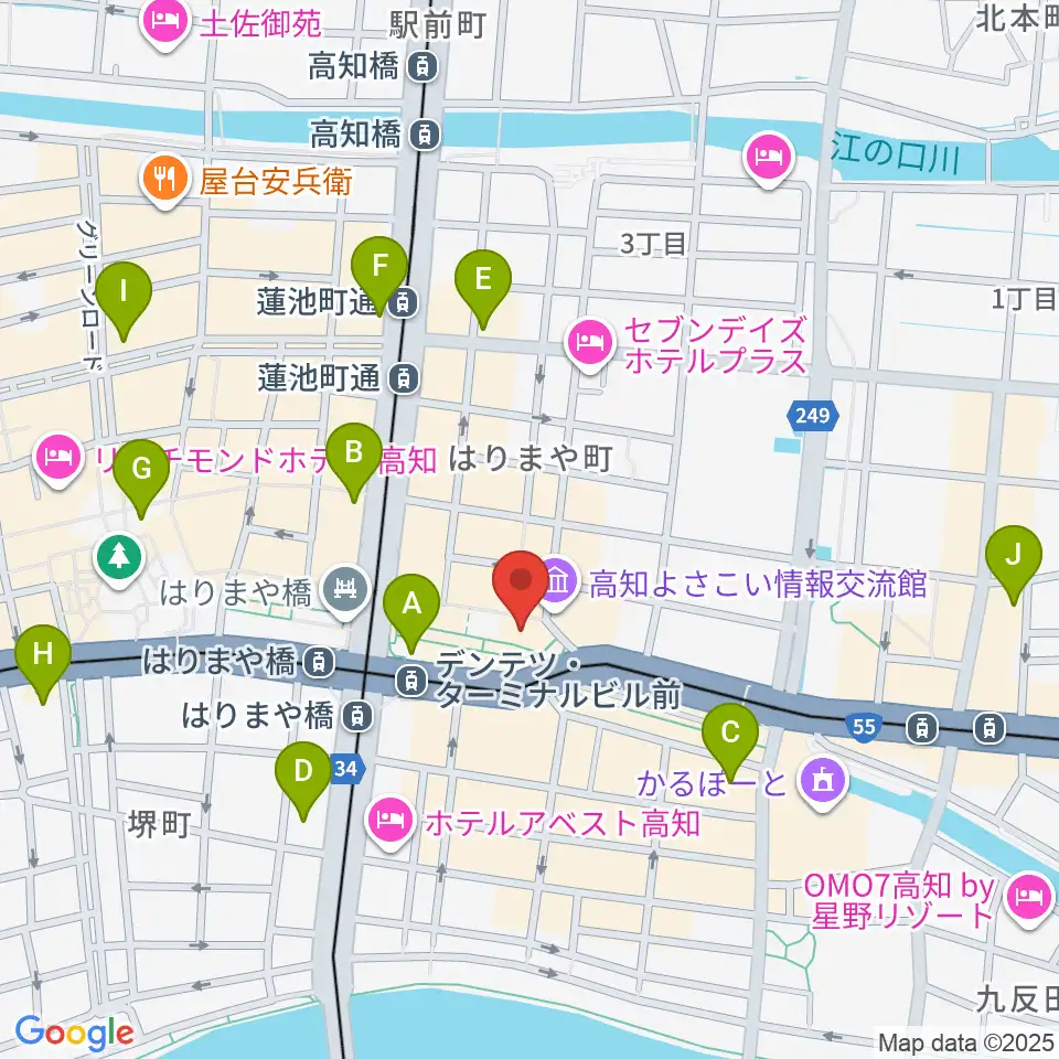 BeeStation周辺のコンビニエンスストア一覧地図