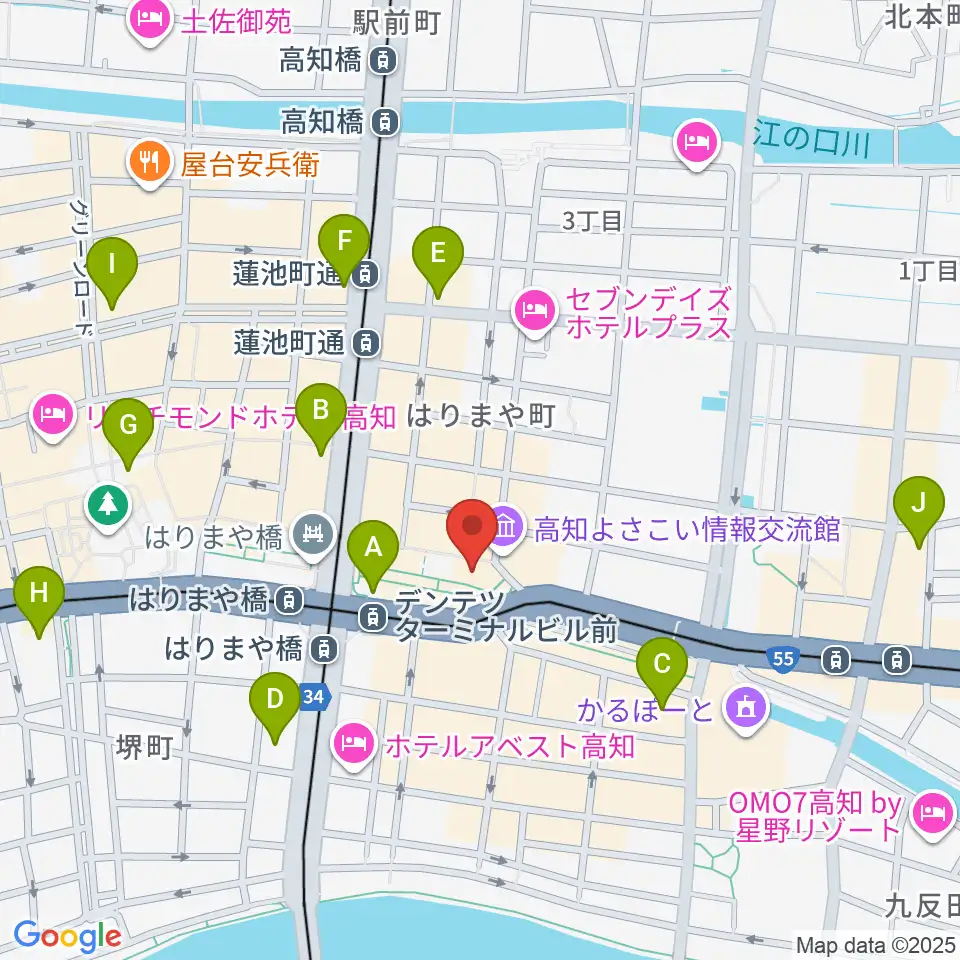 BeeStation周辺のコンビニエンスストア一覧地図