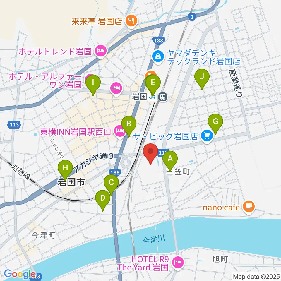 シンフォニア岩国周辺のコンビニエンスストア一覧地図