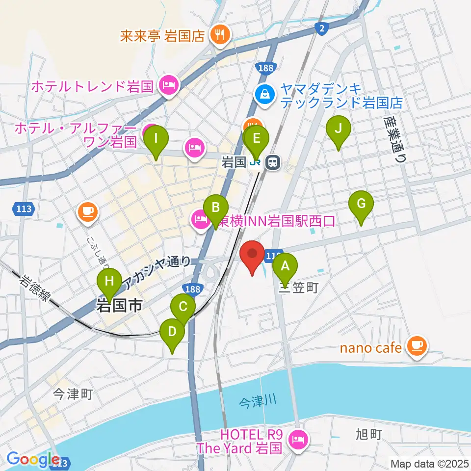 シンフォニア岩国周辺のコンビニエンスストア一覧地図